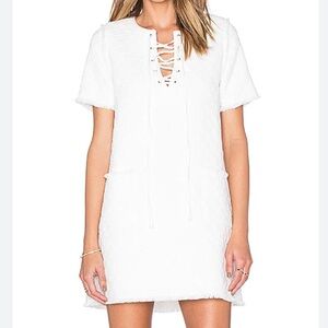 White J.O.A lace up dress size XS